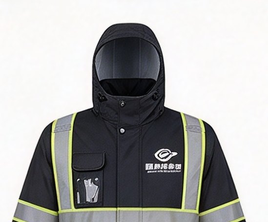 Custom hi-vis jacket printed with CHN Energy logo